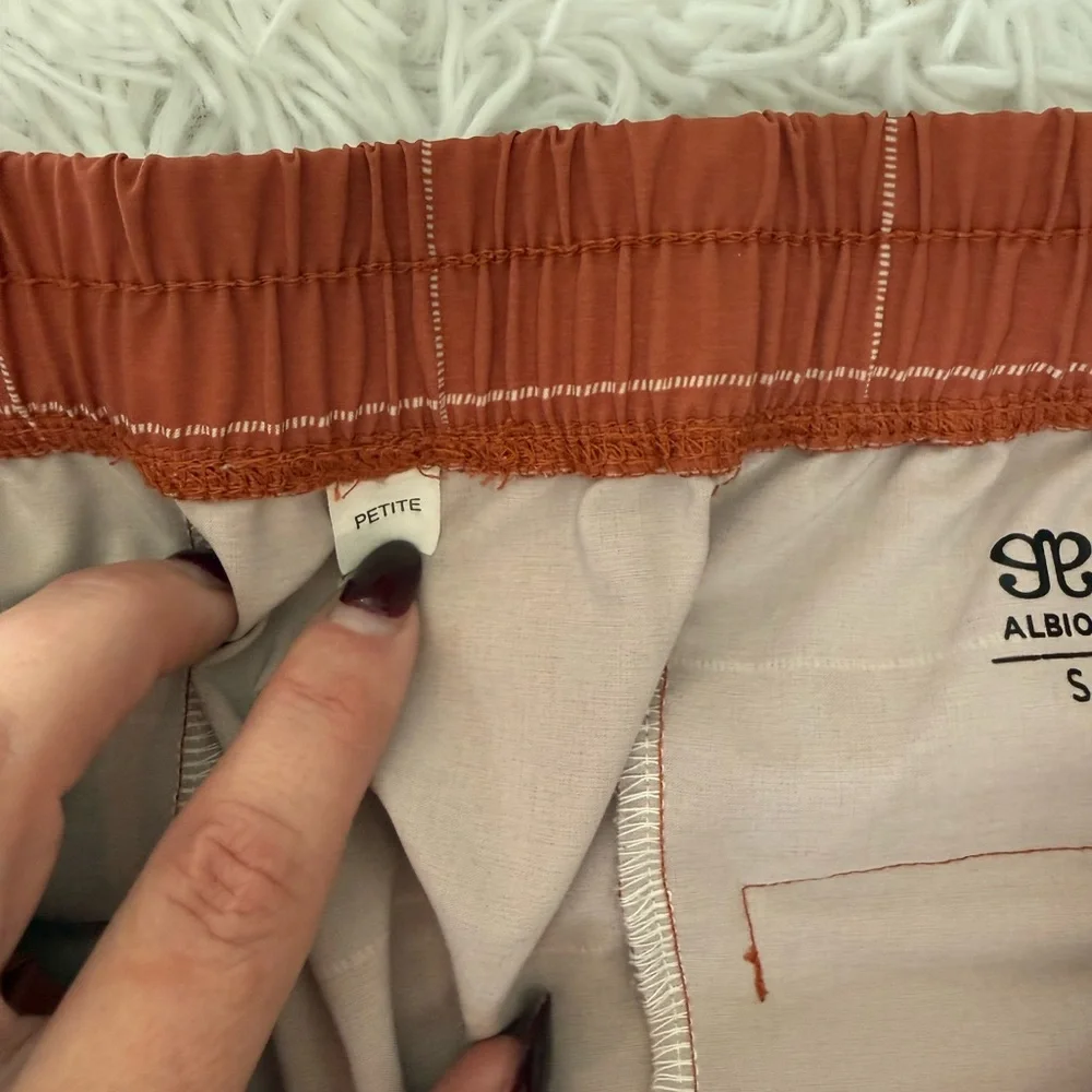 Albion Jetsetter Windowpane Terracotta Pants - Picture 8 of 13